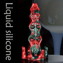 8.46in Red Devils Fantasy Big Monster Silicone Soft Dildo Love Toy