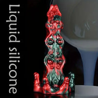 8.46in Red Devils Fantasy Big Monster Silicone Soft Dildo Love Toy