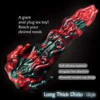 8.46in Red Devils Fantasy Big Monster Silicone Soft Dildo Love Toy