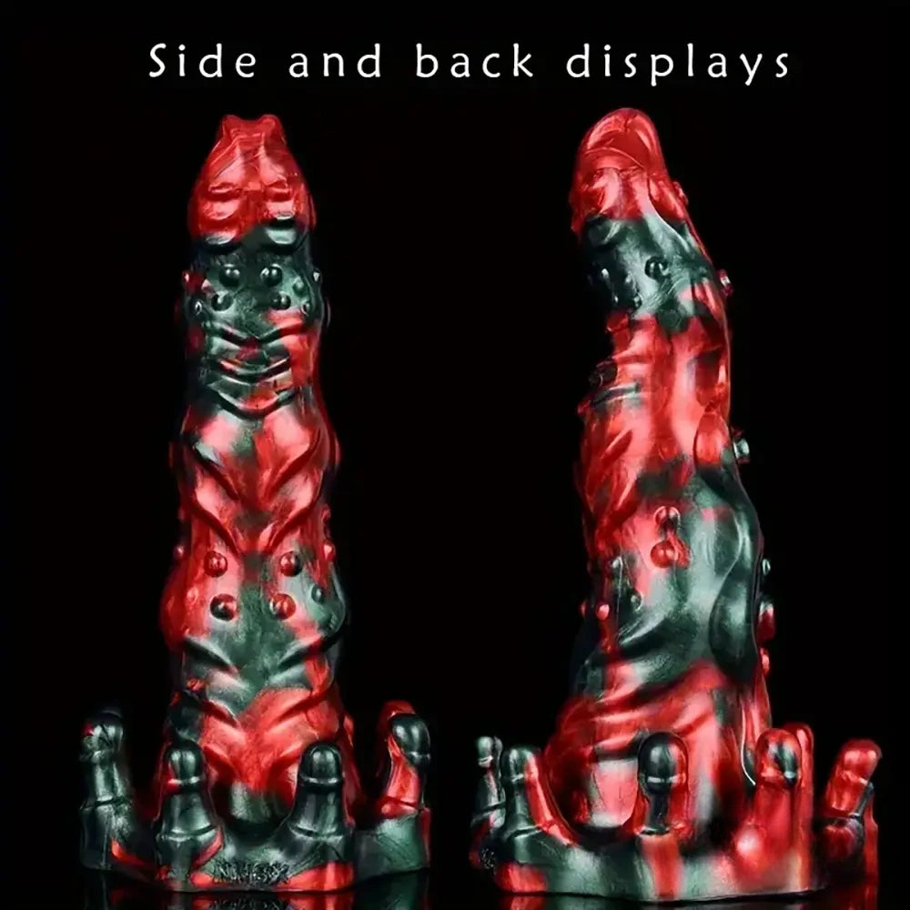 8.46in Red Devils Fantasy Big Monster Silicone Soft Dildo Love Toy