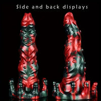 8.46in Red Devils Fantasy Big Monster Silicone Soft Dildo Love Toy
