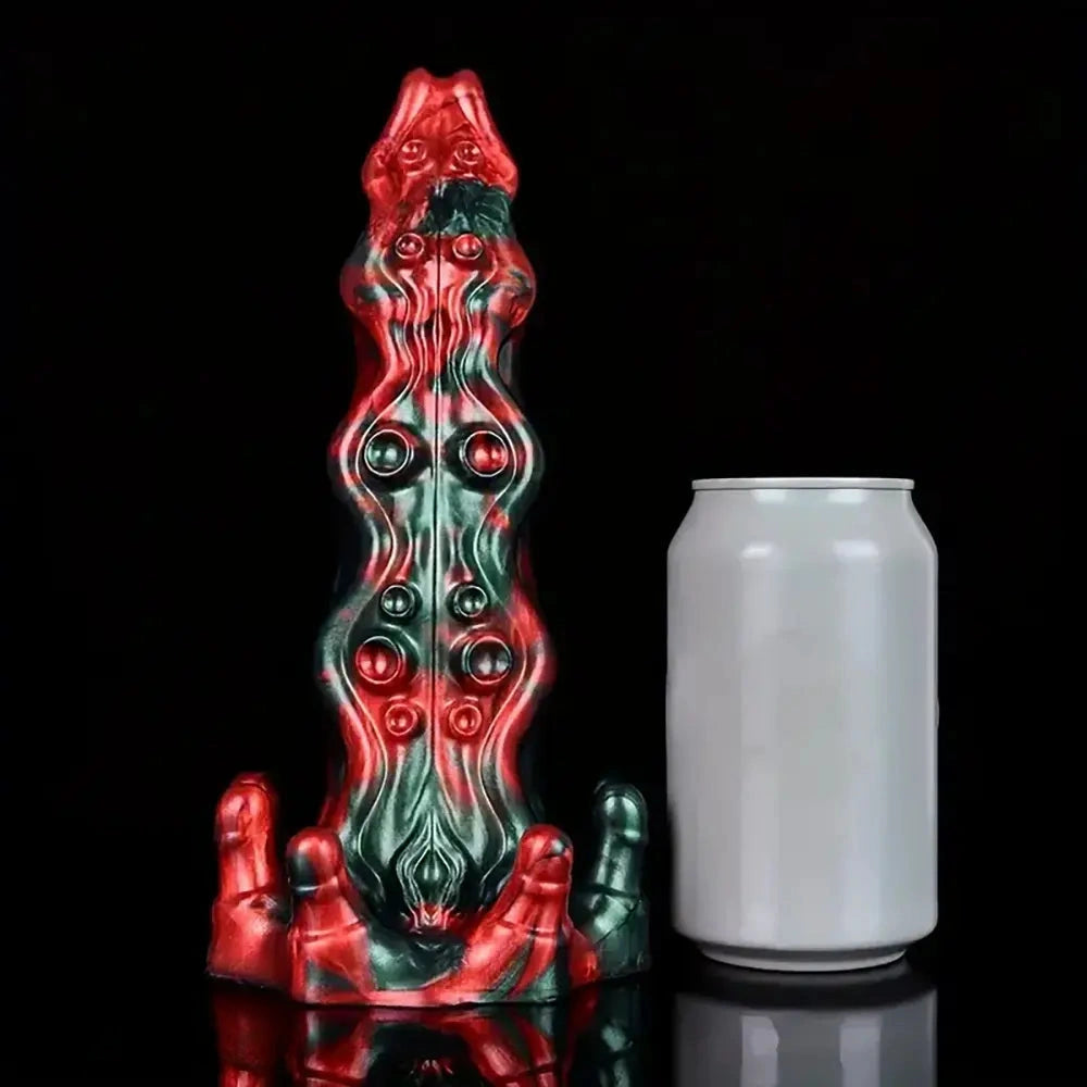 8.46in Red Devils Fantasy Big Monster Silicone Soft Dildo Love Toy