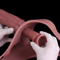 8.46in Silicone Big Strapon Hollow Dildo With Glans Penis Sex Toy