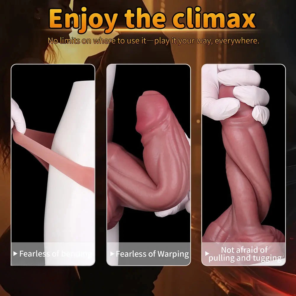8.46in Silicone Big Strapon Hollow Dildo With Glans Penis Sex Toy