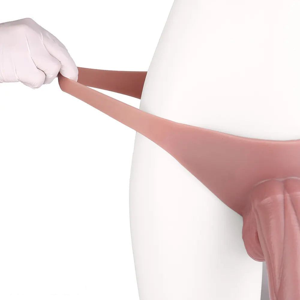 8.46in Silicone Big Strapon Hollow Dildo With Glans Penis Sex Toy
