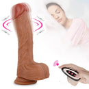 8.46in Silicone Heating Dildo 360°Swinging Vibration Simulation Real Dildo