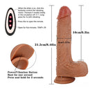 8.46in Silicone Heating Dildo 360°Swinging Vibration Simulation Real Dildo