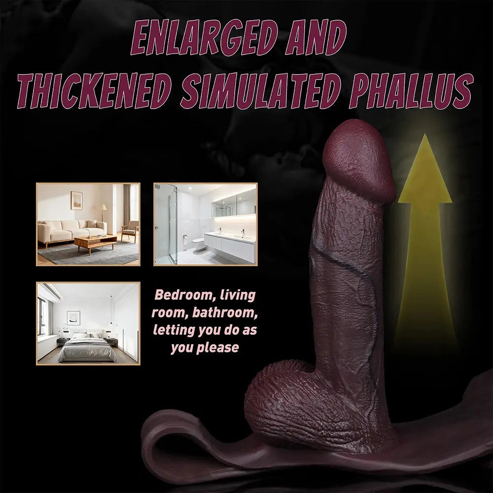 8.46in Silicone Soft Big Hollow Strap on Dildo Panty Manual Climax Bed Toy