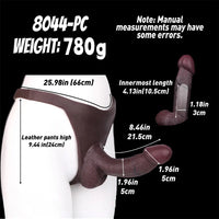 8.46in Silicone Soft Big Hollow Strap on Dildo Panty Manual Climax Bed Toy