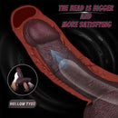 8.46in Silicone Soft Big Hollow Strap on Dildo Panty Manual Climax Bed Toy