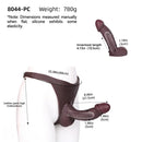 8.46in Silicone Soft Big Hollow Strap on Dildo Panty Manual Climax Bed Toy