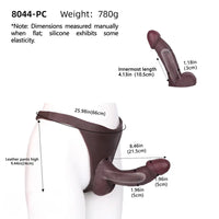 8.46in Silicone Soft Big Hollow Strap on Dildo Panty Manual Climax Bed Toy