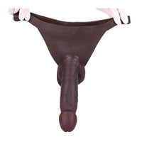 8.46in Silicone Soft Big Hollow Strap on Dildo Panty Manual Climax Bed Toy