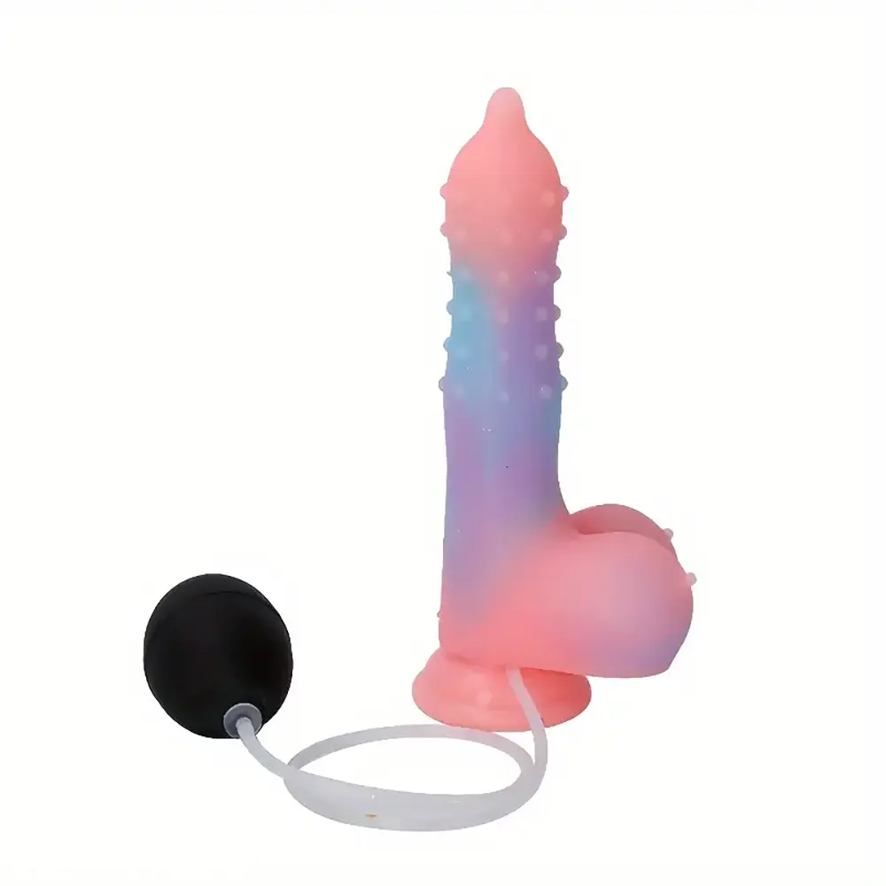 8.46in Silicone Spiked Luminous Water Spray Special-shaped Dildo