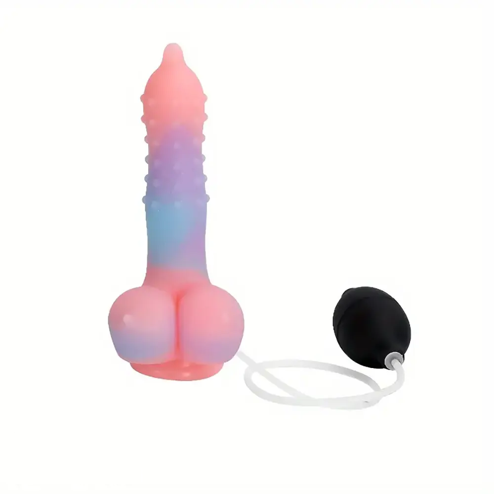 8.46in Silicone Spiked Luminous Water Spray Special-shaped Dildo