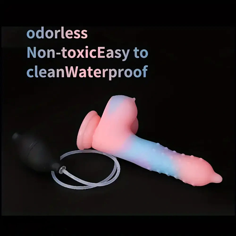 8.46in Silicone Spiked Luminous Water Spray Special-shaped Dildo