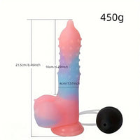 8.46in Silicone Spiked Luminous Water Spray Special-shaped Dildo