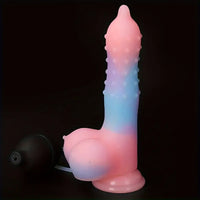 8.46in Silicone Spiked Luminous Water Spray Special-shaped Dildo