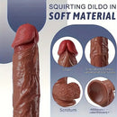 8.46in Soft Real Touch Feeling Large Squirting Dildo With Curved Shaft
