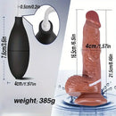 8.46in Soft Real Touch Feeling Large Squirting Dildo With Curved Shaft
