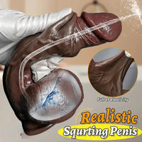 8.46in Squirting Sliding Skin Strap on Dildo Adult Sex Toy For Couples