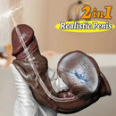 8.46in Squirting Sliding Skin Strap on Dildo Adult Sex Toy For Couples
