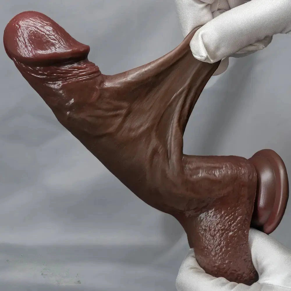 8.46in Squirting Sliding Skin Strap on Dildo Adult Sex Toy For Couples