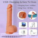 8.46in Thrusting Vibrating Rotation Heating Remote Control Real Dildo