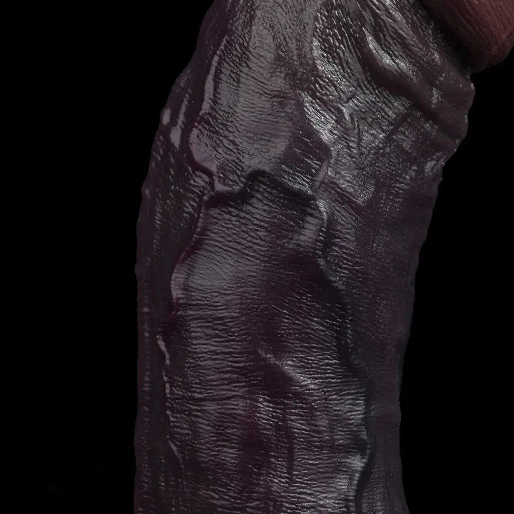 8.46in Uncut Realistic Texture Design Reusable Penis Cover Dildo Sleeve
