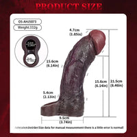 8.46in Uncut Realistic Texture Design Reusable Penis Cover Dildo Sleeve