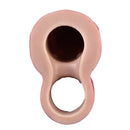 8.46in Vibrating Real Remote Silicone Hollow Dildo Sleeve Uncut Extender