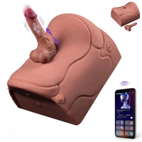 8.46in Vibrating Thrusting Riding Dildo Seat Remote Control Dildo Chair