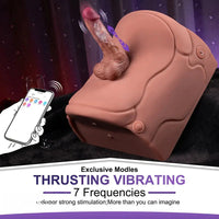 8.46in Vibrating Thrusting Riding Dildo Seat Remote Control Dildo Chair