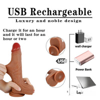 8.46in Wireless Heating Swing Thrusting Dildo For Women Masturbation