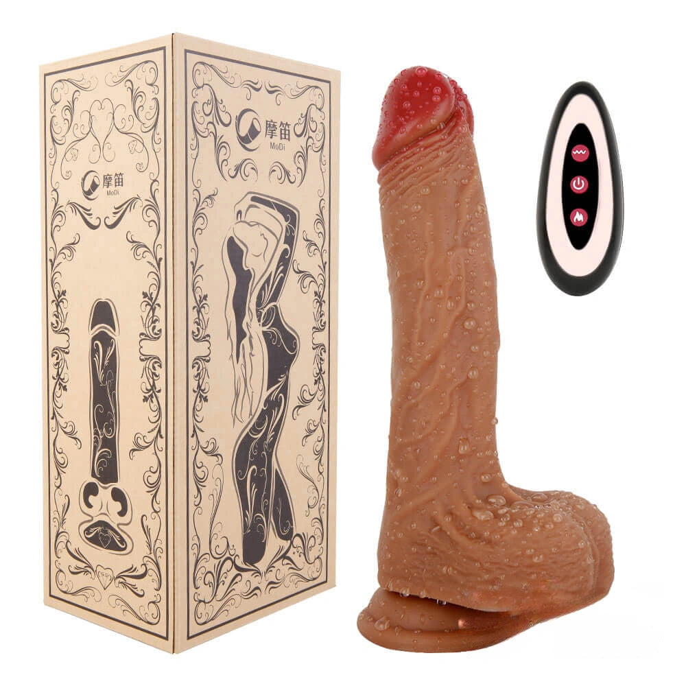 8.46in Wireless Heating Swing Thrusting Dildo For Women Masturbation