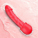 8.4in Automatic Electric Heating Vibrating Big Rose Dildo Red Sex Toy