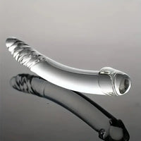 8.4in Clear Elegant Glass Crystal Dildo For Female Male Lesbian Gay