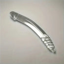 8.4in Clear Elegant Glass Crystal Dildo For Female Male Lesbian Gay