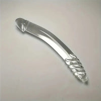 8.4in Clear Elegant Glass Crystal Dildo For Female Male Lesbian Gay