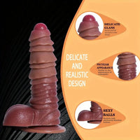 8.4in Liquid Silicone Monster Dildo Sex Toy Soft Flexible Fantasy Anal Dildo