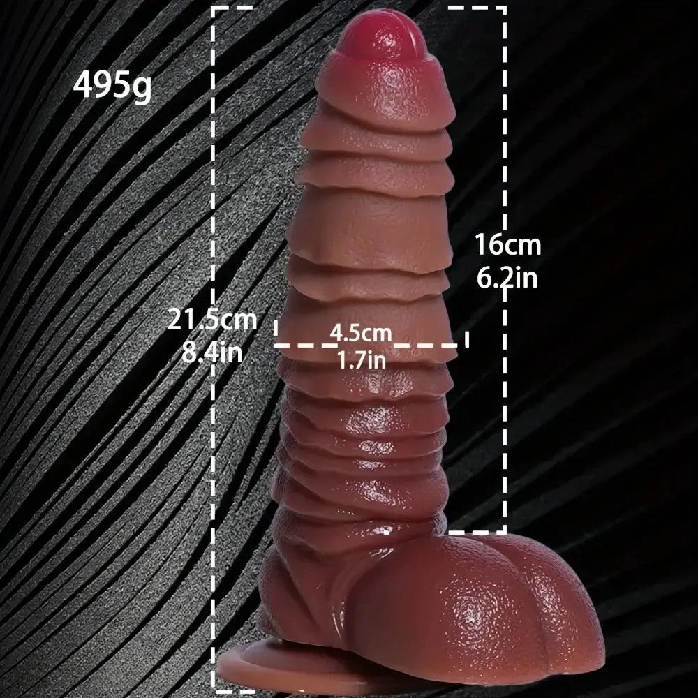 8.4in Liquid Silicone Monster Dildo Sex Toy Soft Flexible Fantasy Anal Dildo