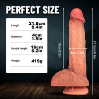 8.4in Waterproof Realistic Big Dildo For Lesbian Females Males