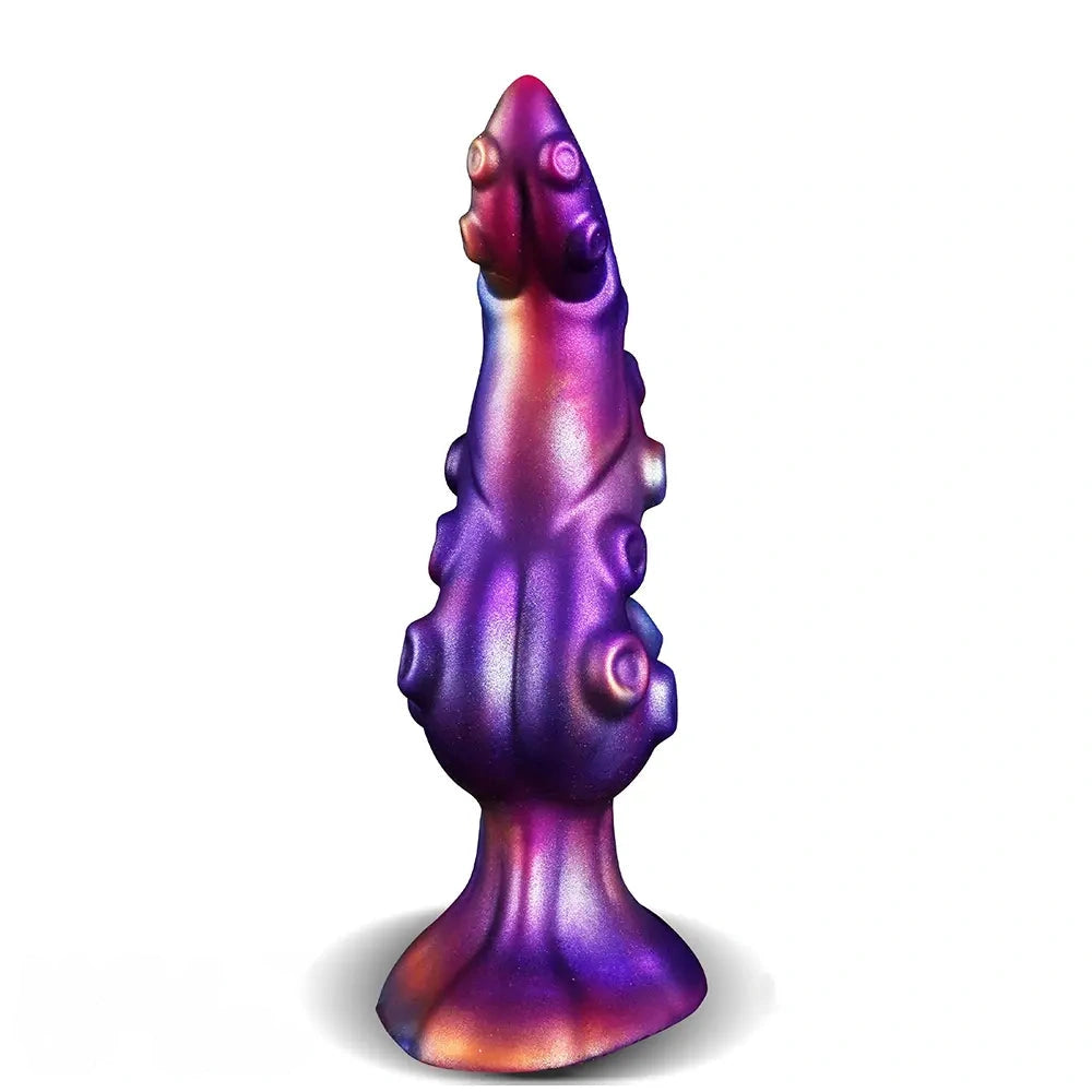 8.53in Fantasy Knot Tentacle Curved Head Silicone Dildo Prostate Massage