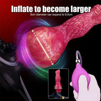 8.54in Fantasy Knotted Silicone Soft Big Dildo Ejaculating Penis Sex Toy