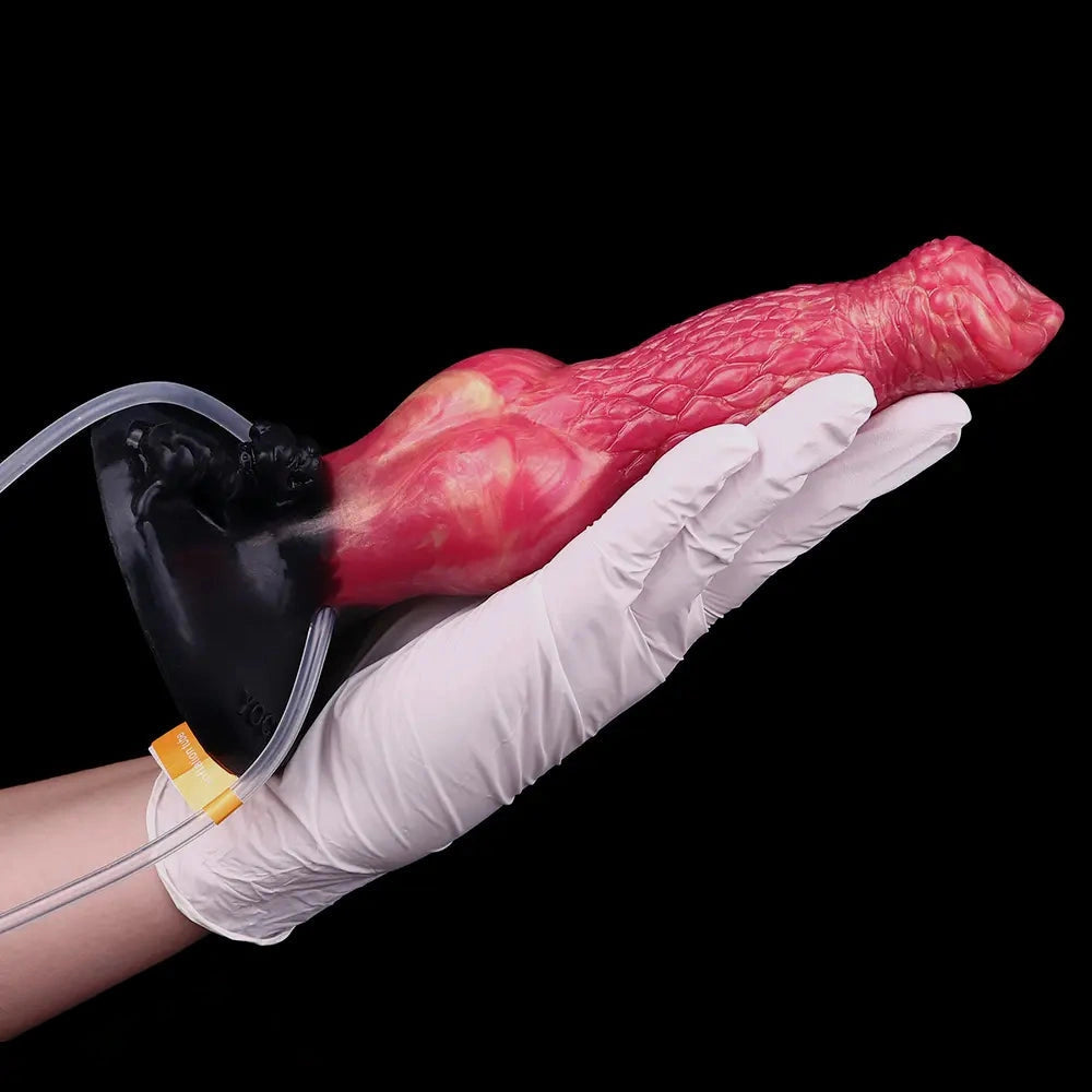 8.54in Fantasy Knotted Silicone Soft Big Dildo Ejaculating Penis Sex Toy