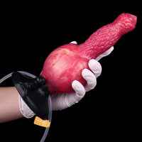 8.54in Fantasy Knotted Silicone Soft Big Dildo Ejaculating Penis Sex Toy