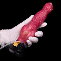 8.54in Fantasy Knotted Silicone Soft Big Dildo Ejaculating Penis Sex Toy