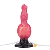 8.54in Fantasy Knotted Silicone Soft Big Dildo Ejaculating Penis Sex Toy