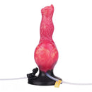 8.54in Fantasy Knotted Silicone Soft Big Dildo Ejaculating Penis Sex Toy