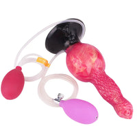 8.54in Fantasy Knotted Silicone Soft Big Dildo Ejaculating Penis Sex Toy